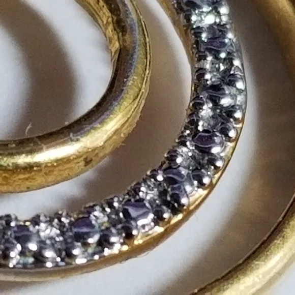 Circles pendant Sterling Silver 925 HAN Thailand gold concentric - Picture 3 of 10